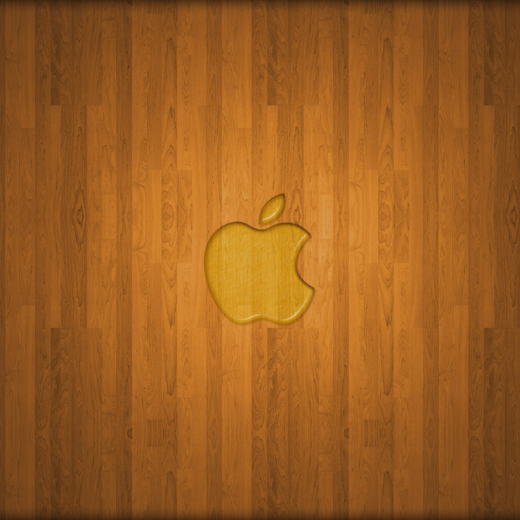 Wooden Apple Logo iPad Wallpaper Download iPhone Wallpapers