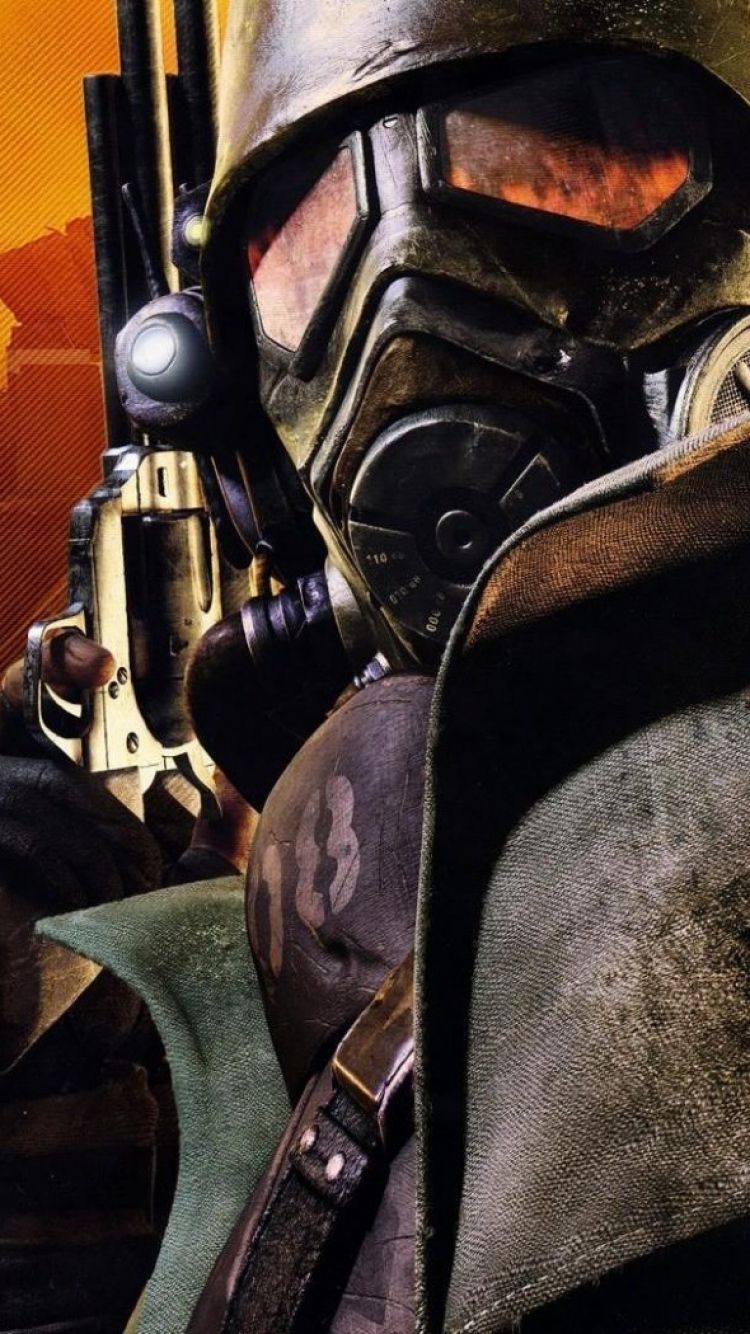 Download Wallpaper 750x1334 Fallout new vegas, Gun, Art, Ranger ...