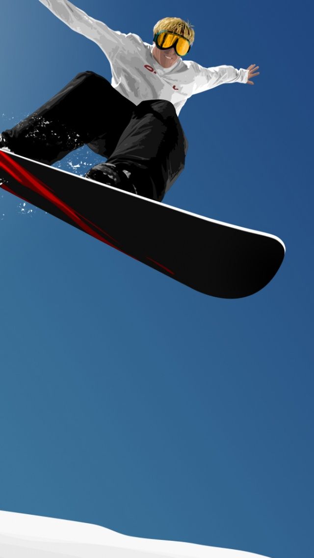 640x1136 Snowboard jump Iphone 5 wallpaper