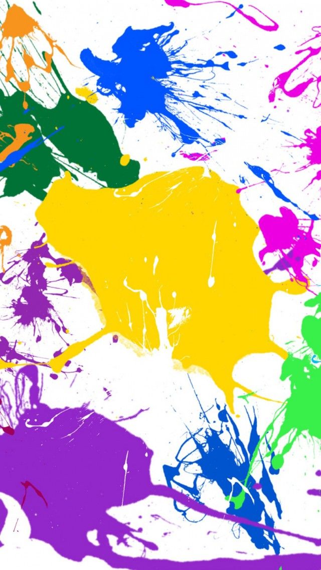 Paint Splatter Colorful iPhone 5s Wallpaper Download | iPhone ...
