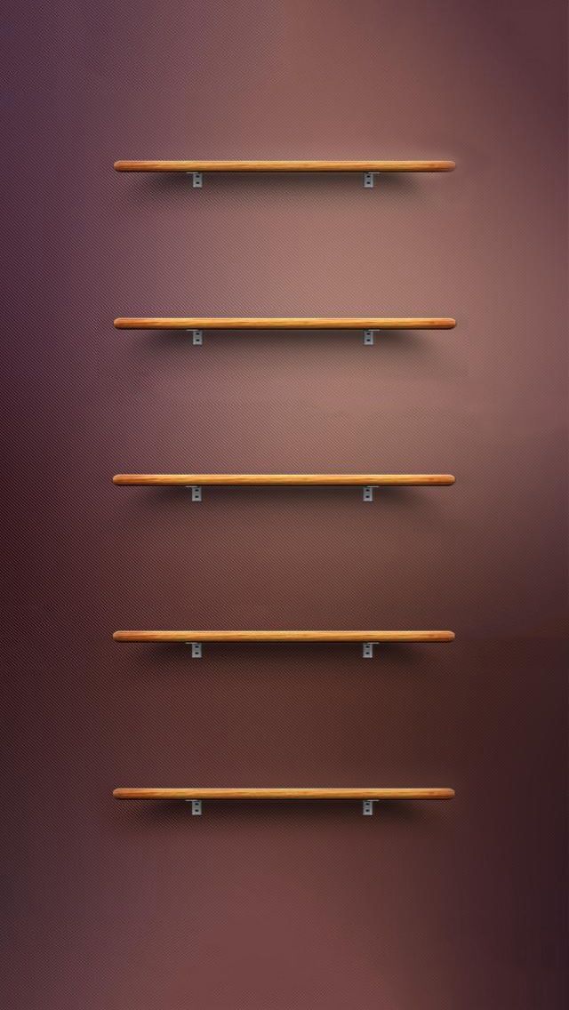 Wood Shelfs iPhone 5 Wallpaper (640x1136)