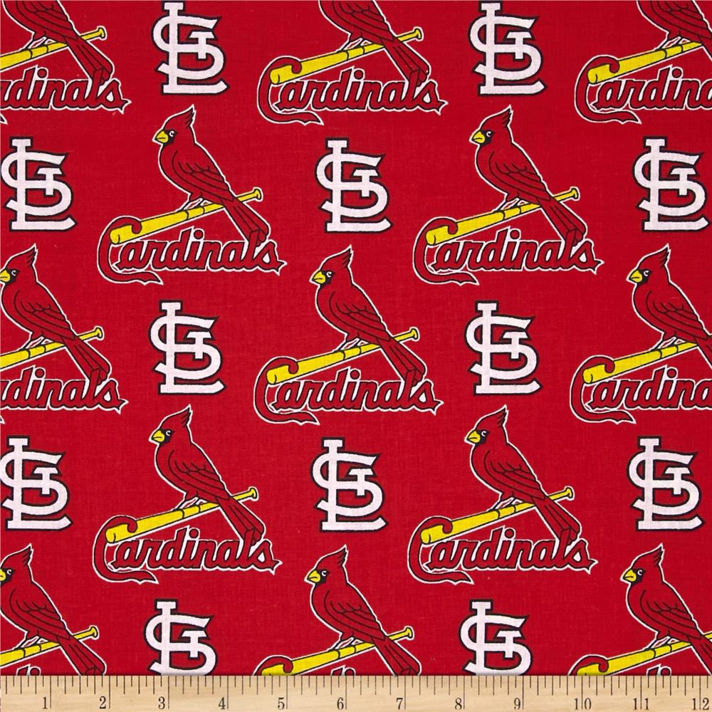 MLB Cotton Broadcloth St. Louis Cardinals Red/Yellow - Discount ...