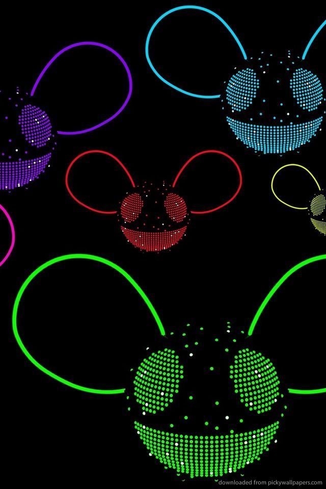 Download Deadmau5 Six Colorful Mice Wallpaper For iPhone 4