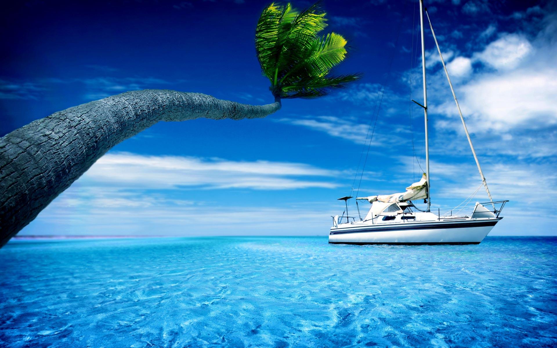 boat-holiday-paradise-sea-sailing-1920x1200 - Magic4Walls.com