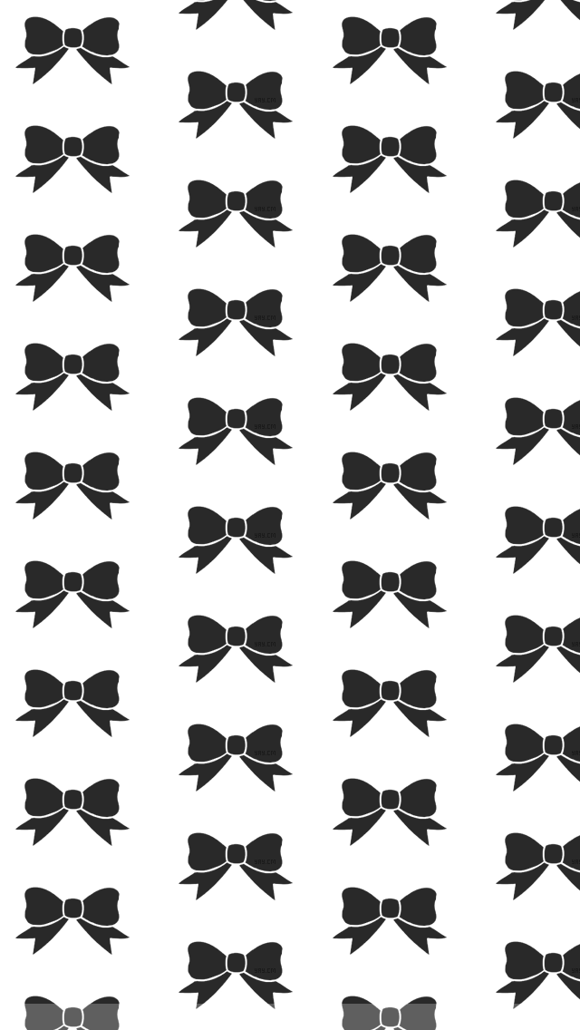 Cute Black Ribbon Bows iPhone Wallpaper - Cute Wallpapers