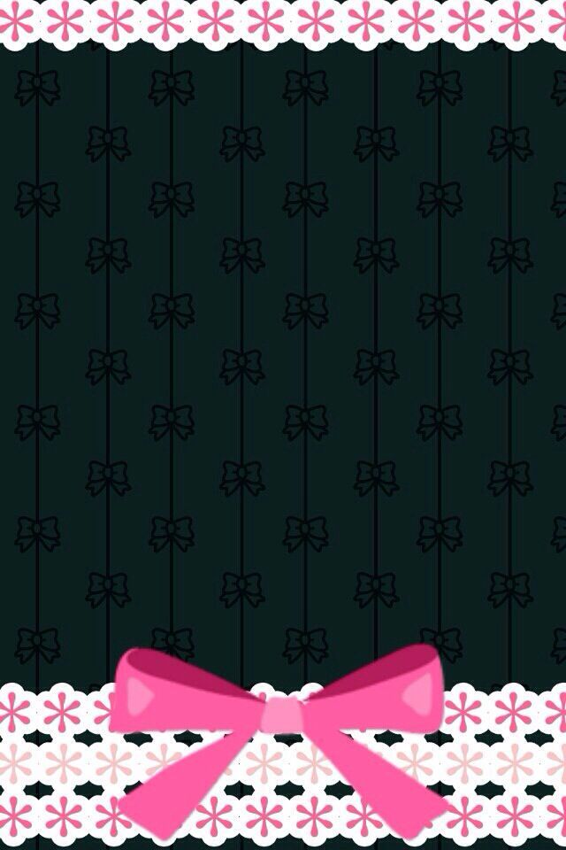 Black and hot pink bow Cute Phone Wallpaper Pinterest Pink