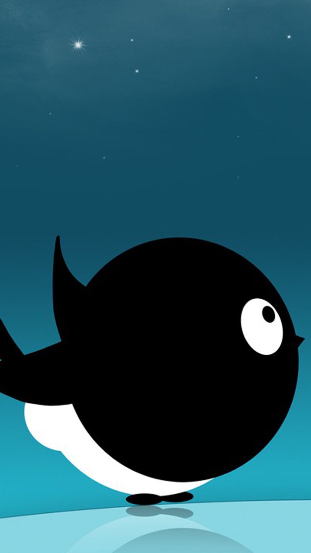 Cute Black Bird Cartoon Android Wallpaper free download
