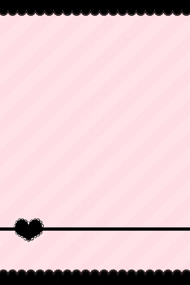 Pink And Black Heart Cute Phone Wallpaper Pinterest