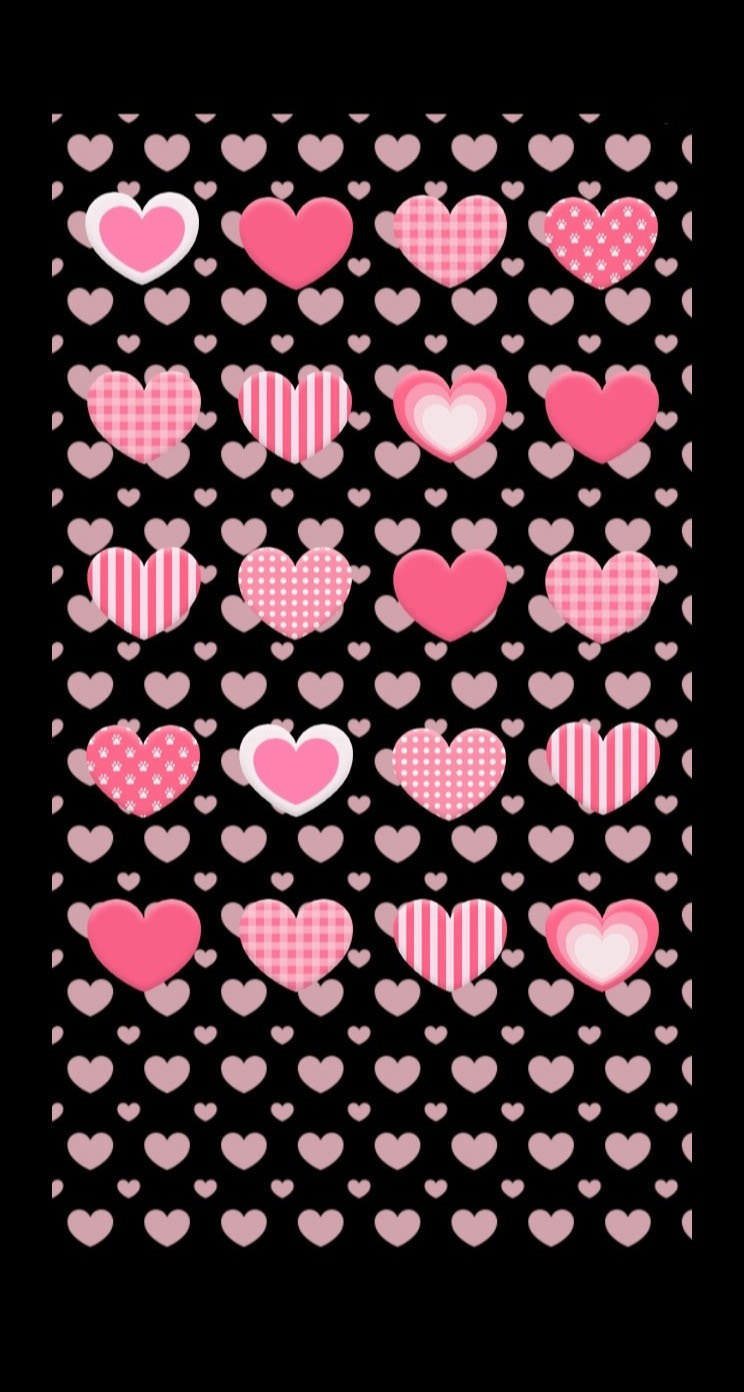 For Girls Cute Black-and-white Dot Shelf Heart | Wallpaper.sc ...