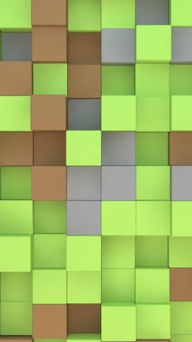 Minecraft Cubes iPhone 5 Wallpaper (640x1136)