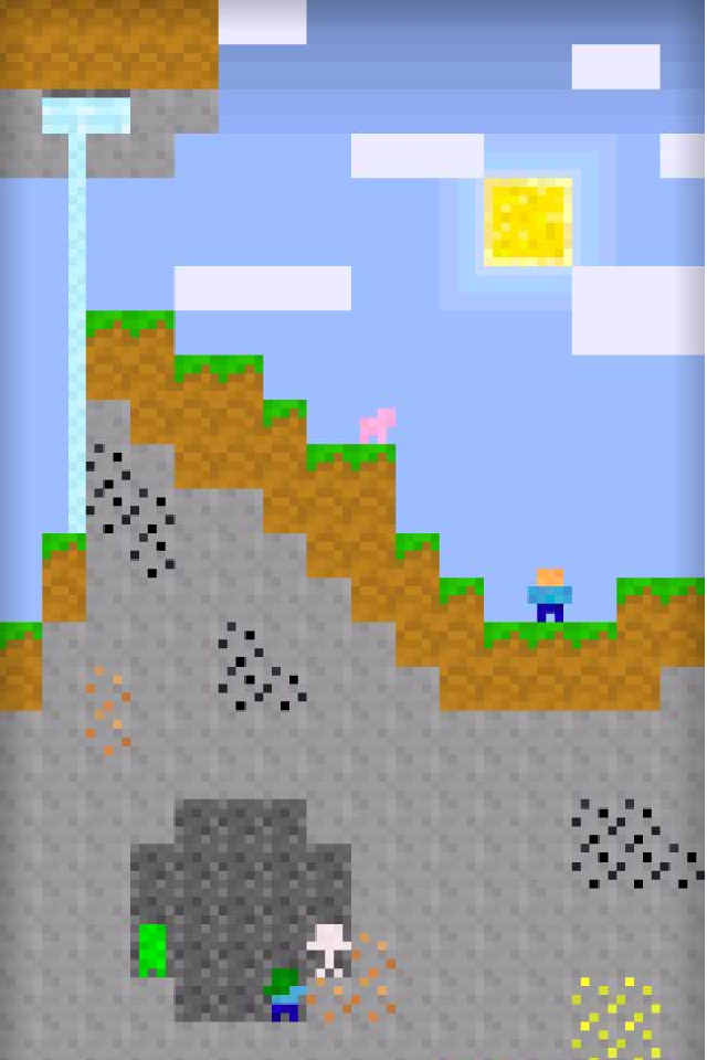 Minecraft Pixelcraft iPhone 4 Wallpaper (640x960)