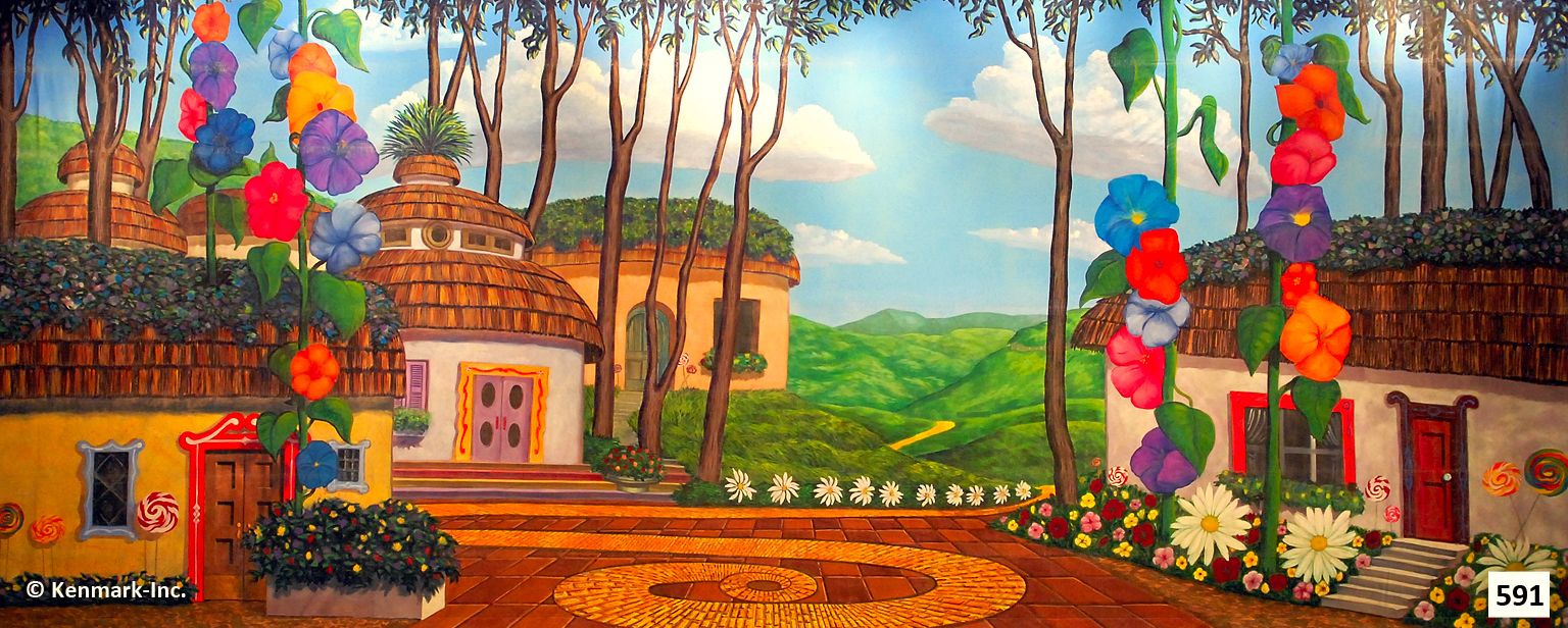 Wizard of Oz Theatrical Backdrop Rentals by Kenmark Scenic Backdrops