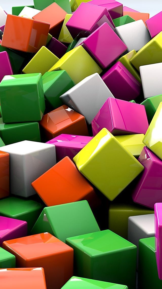 3D Coloured Cubed iPhone 5s Wallpaper Download | iPhone Wallpapers ...