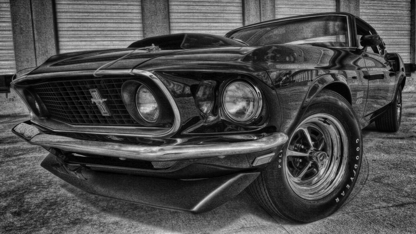 1969 ford mustang boss 429 in HDR by XxAries1970xX on DeviantArt