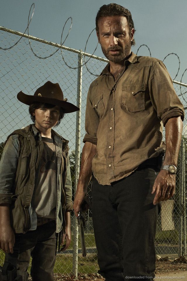 Download The Walking Dead Andrew Lincoln Chandler Riggs Wallpaper