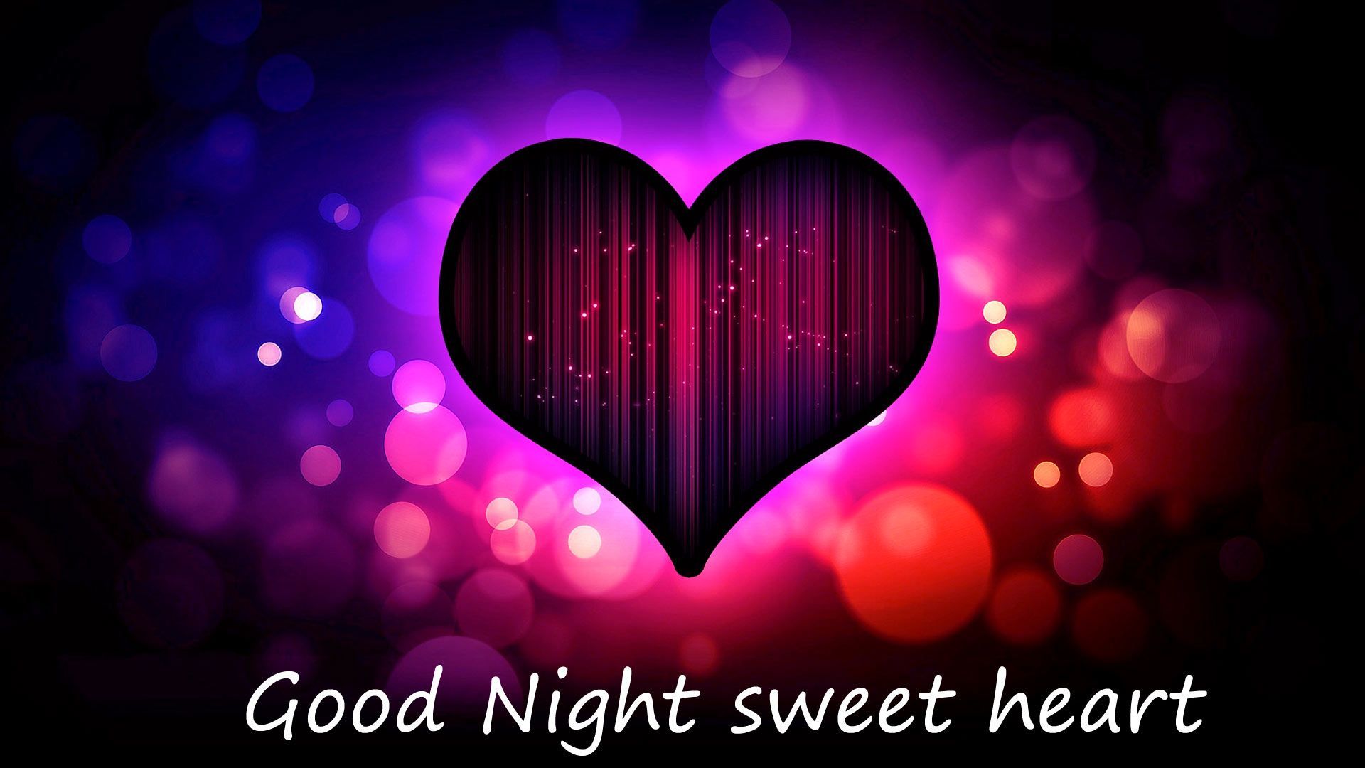 Good Night sweet love heart wallpaper HD for desktop - HDWallpicx.com