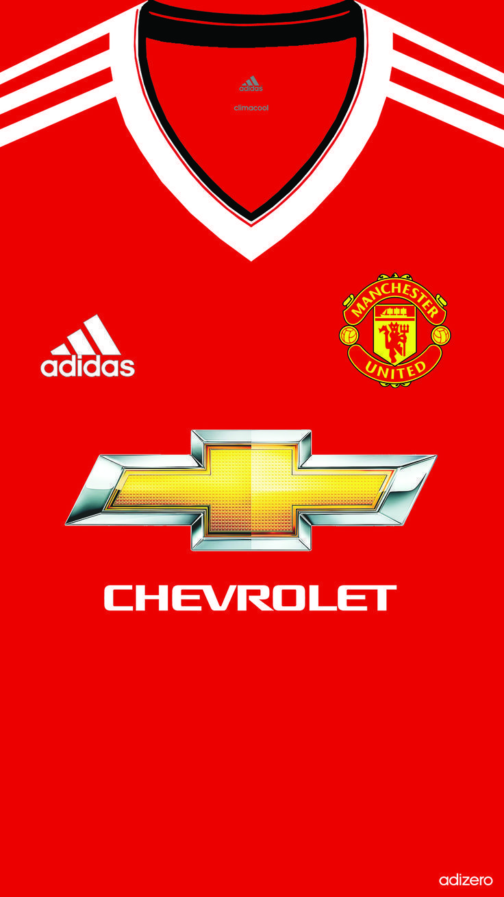 Manchester United Home kit 2015/16 iphone 5 5s 6 wallpaper ...