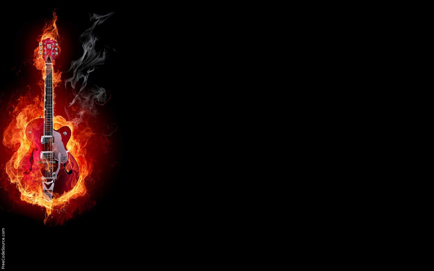 Flaming Guitar Twitter Backgrounds, Flaming Guitar Twitter Layouts ...