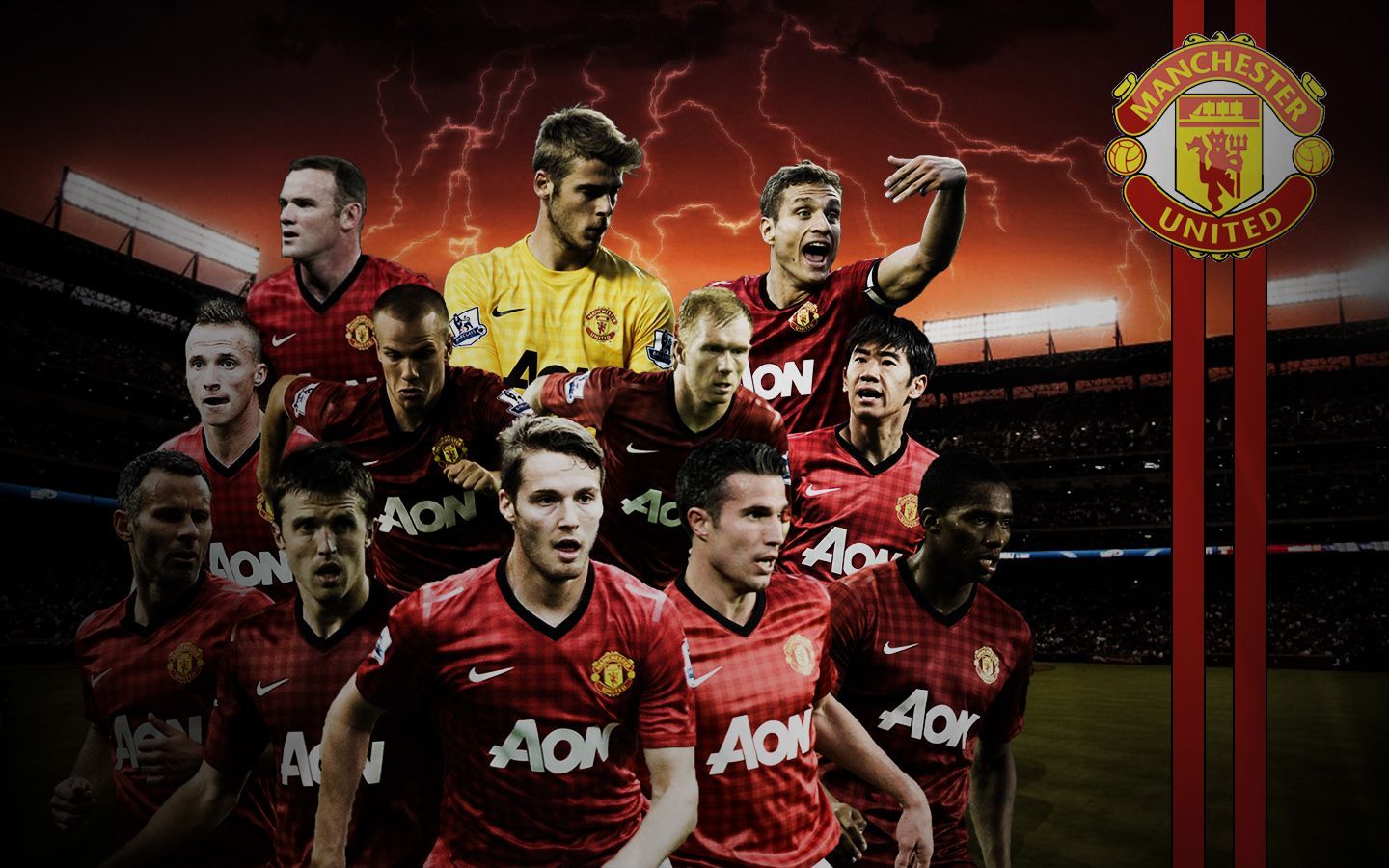 Manchester United Symbol Wallpaper #15884 Wallpaper | Download HD ...