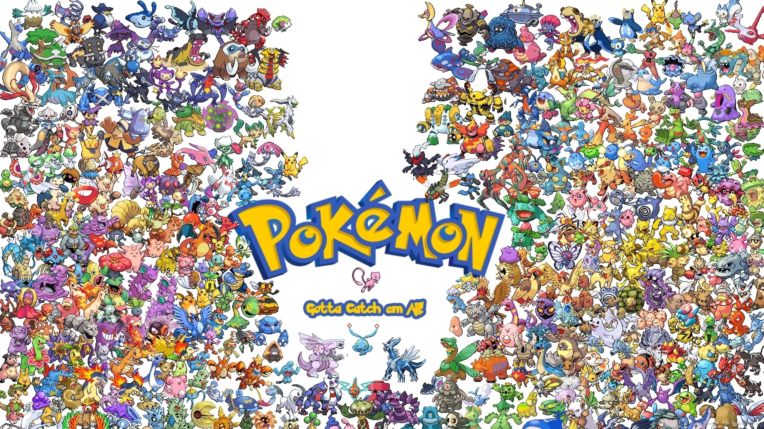 Download 2560x1440 8-Bit Pokemons Wallpaper