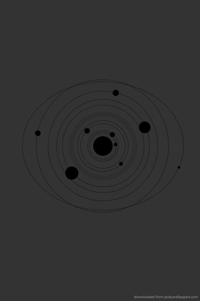 Download Minimalistic Solar System Wallpaper For iPhone 4