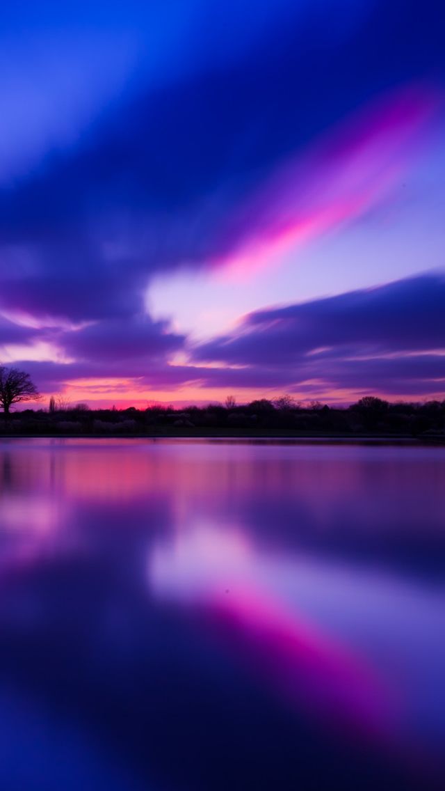 Purple Sunset iPhone 5 Wallpaper (640x1136)