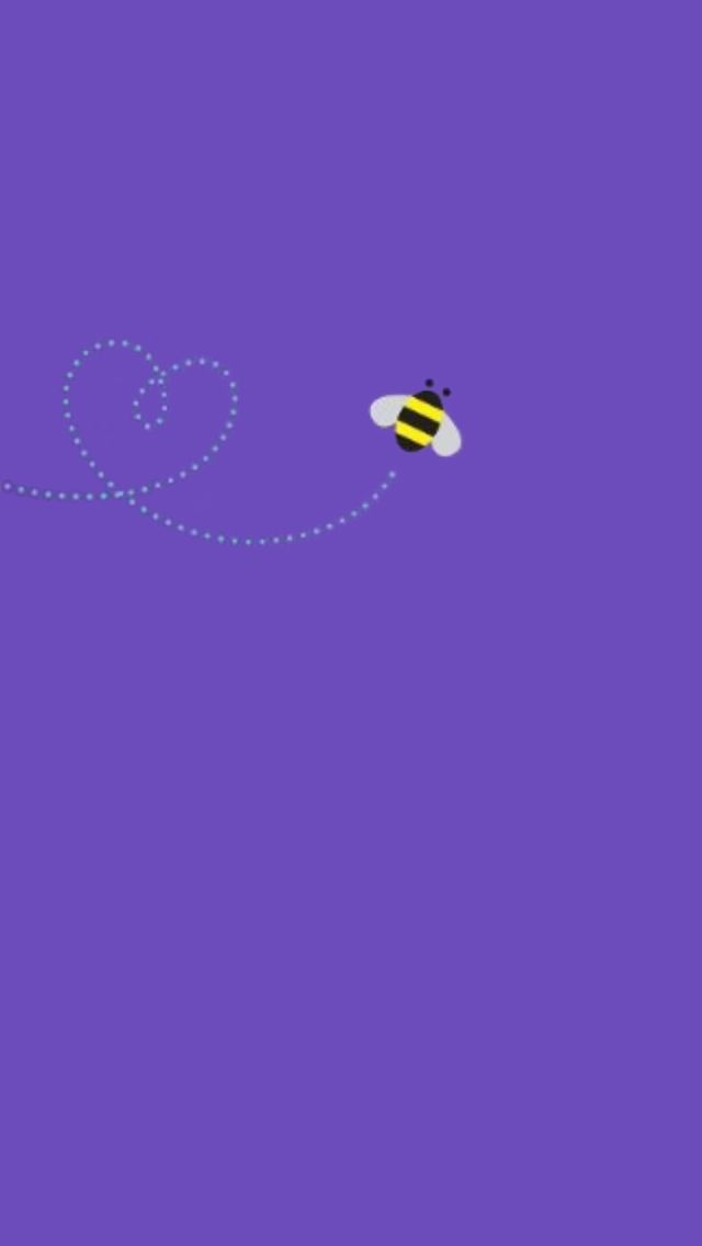 Purple Bee Higher iPhone 5 Wallpaper 640x1136