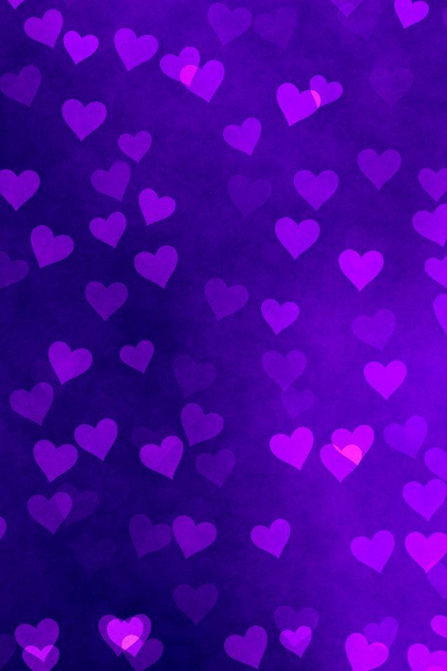 IPhone Background Purple Hearts