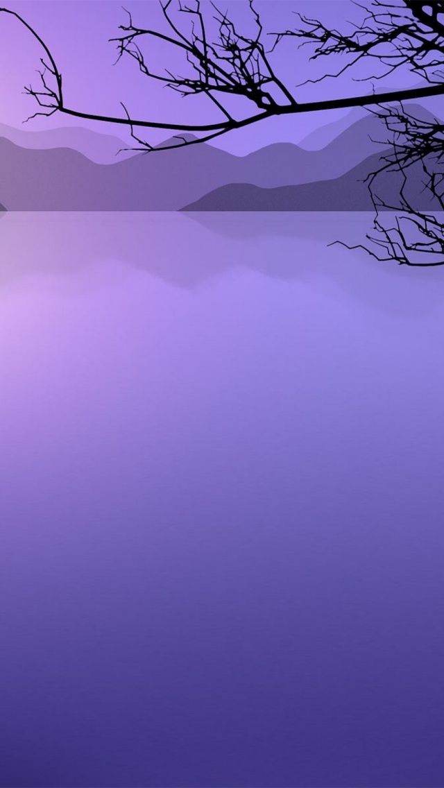 640x1136 Purple Water & Dark Wood Iphone 5 wallpaper