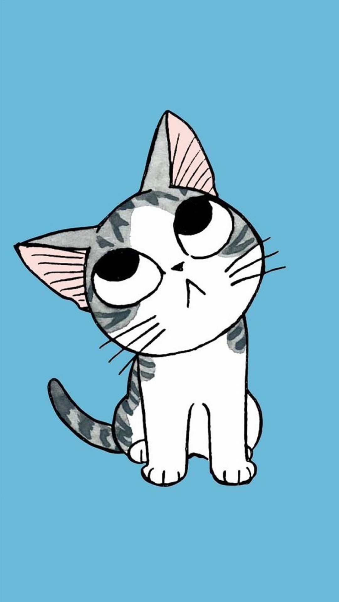 Cute Cartoon Kitten iPhone 6 Wallpaper Download | iPhone ...