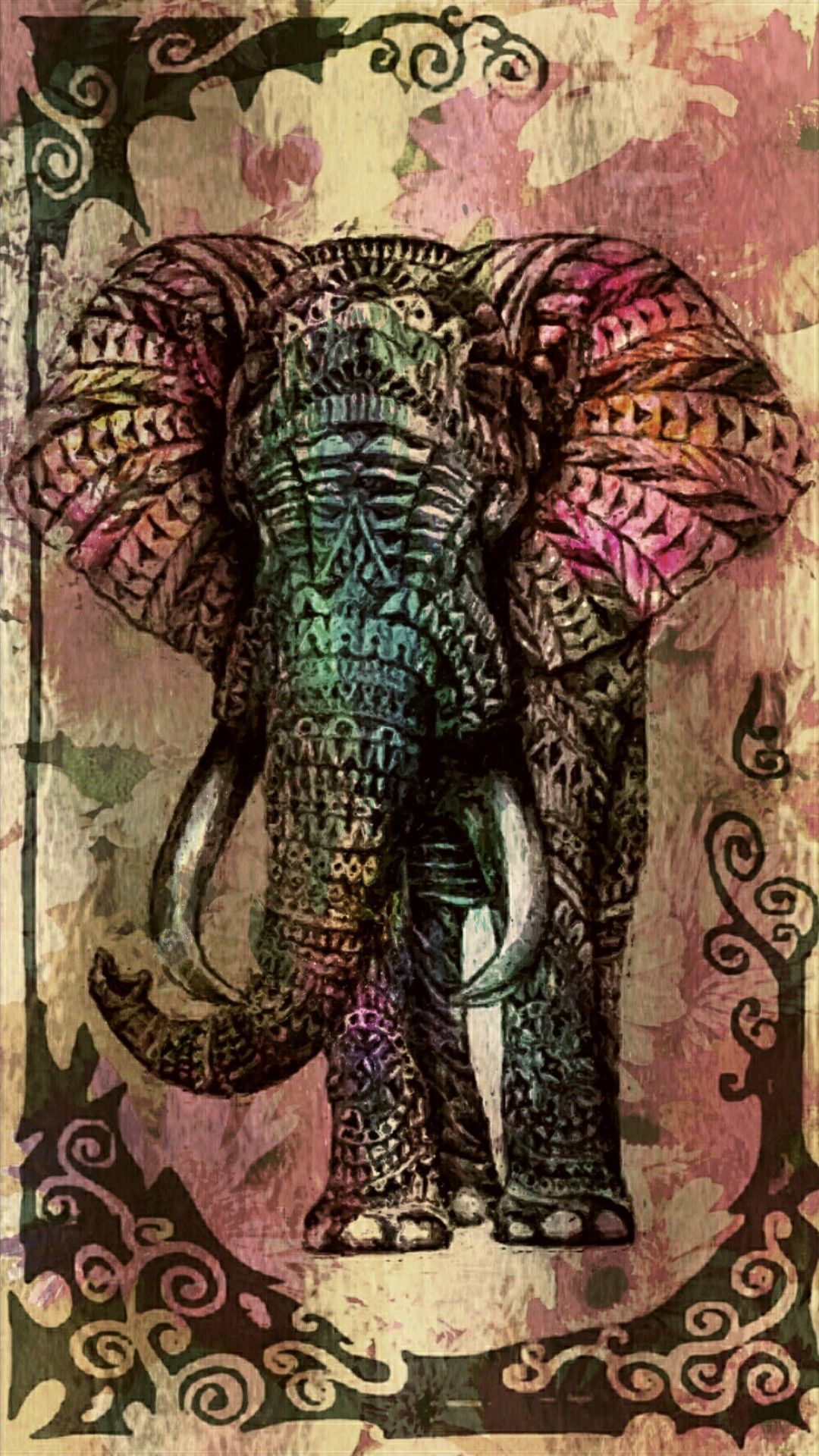 Tribal Elephant iPhone 6 Plus Wallpaper 1080x1920