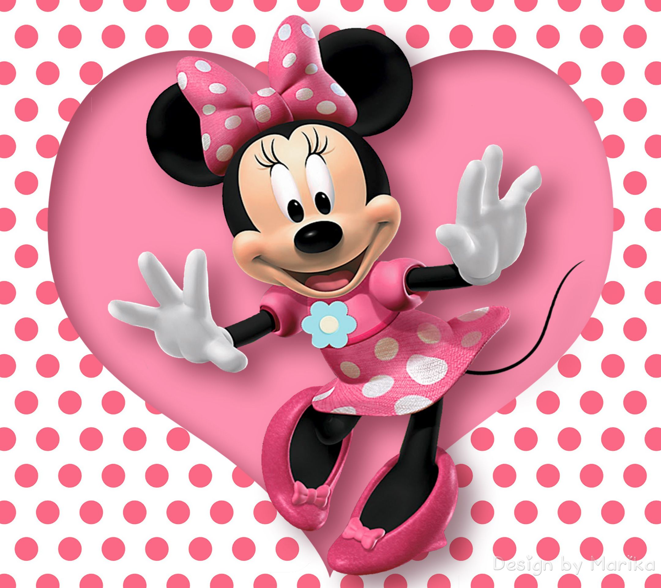 2160x1920px Minnie Mouse Pink Background