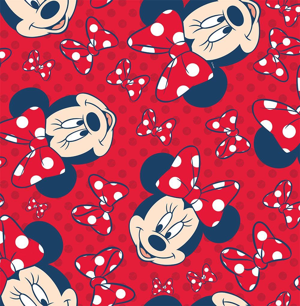 Decowunder wallpapers childrens wallpaper Minnie Red Bow Wallaper