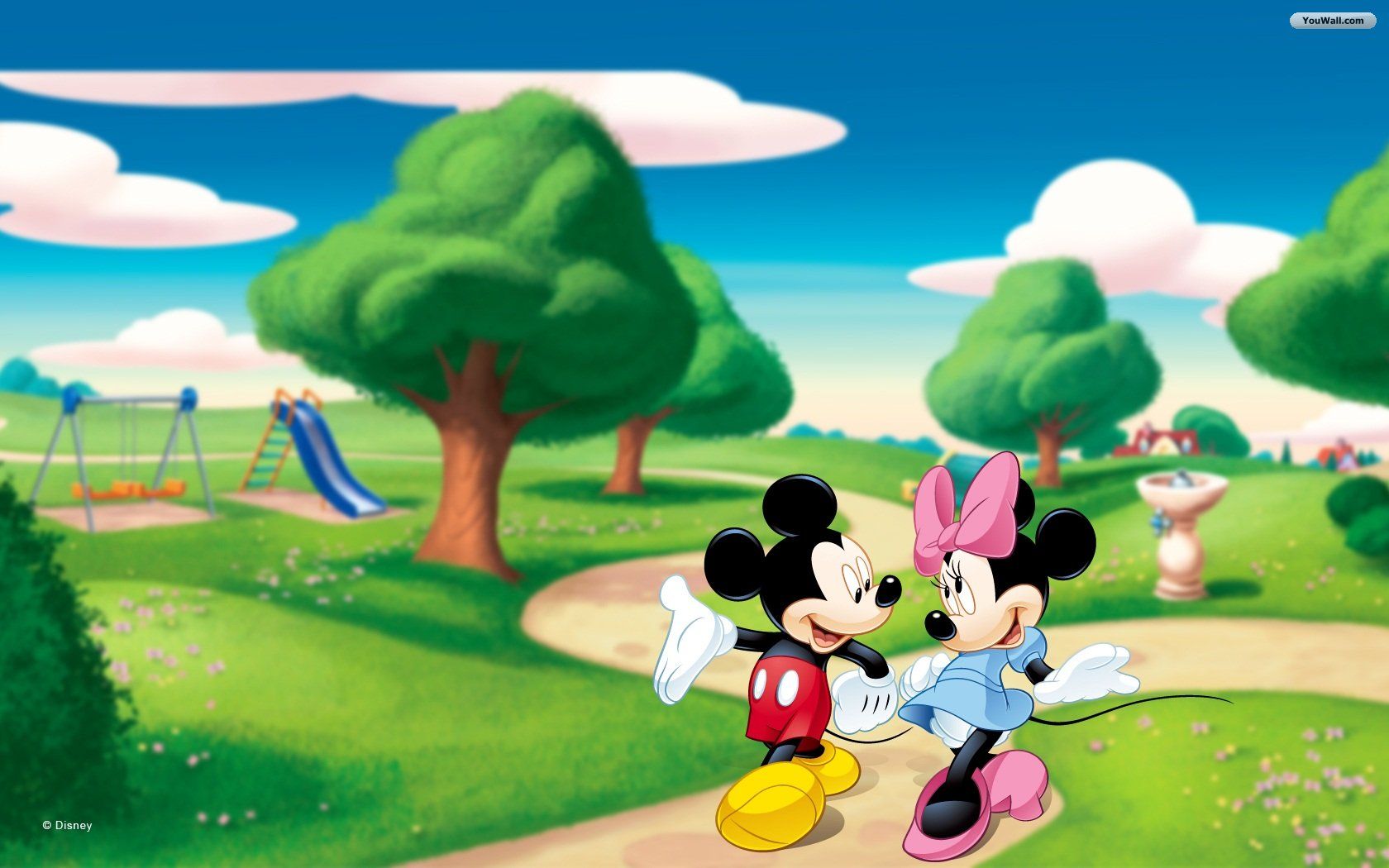 YouWall - Mickey and Minnie Wallpaper - wallpaper,wallpapers,free ...