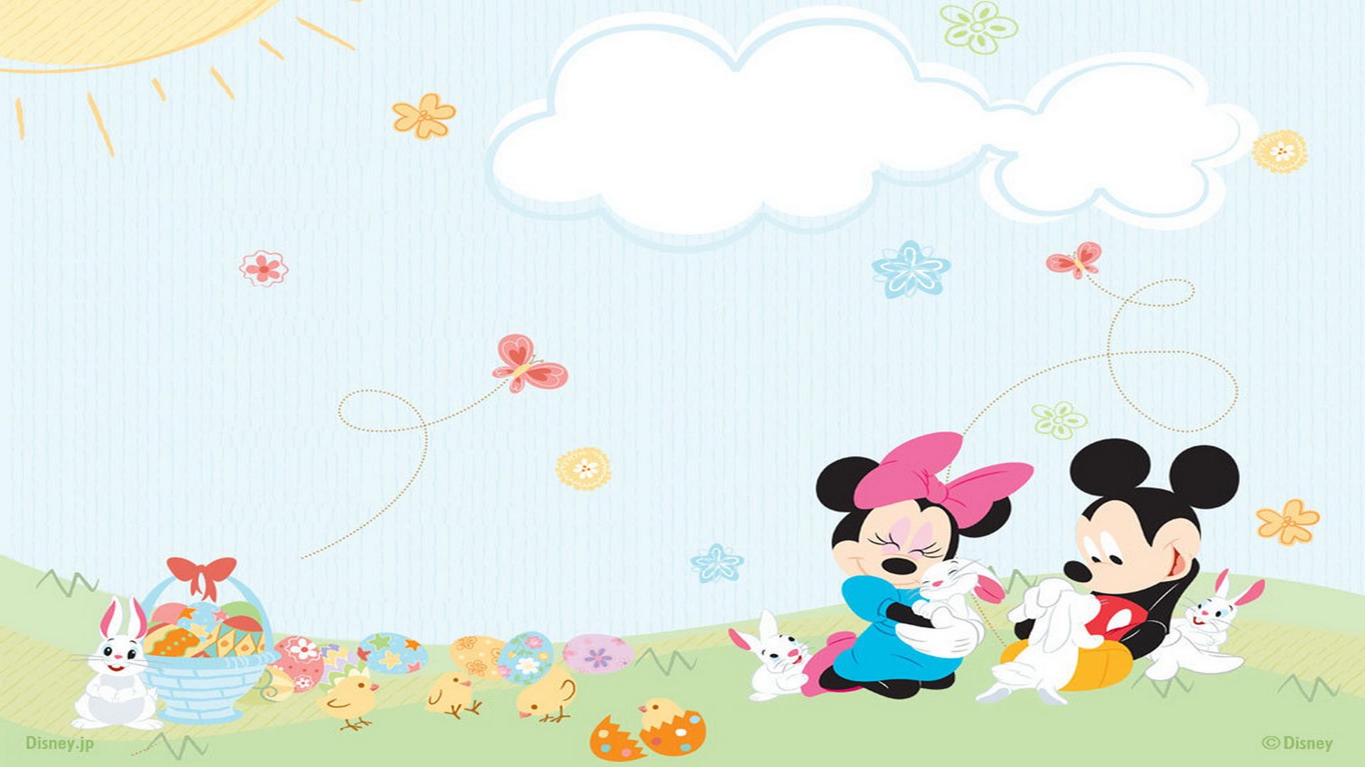 Mickey And Minnie white wallpaper |