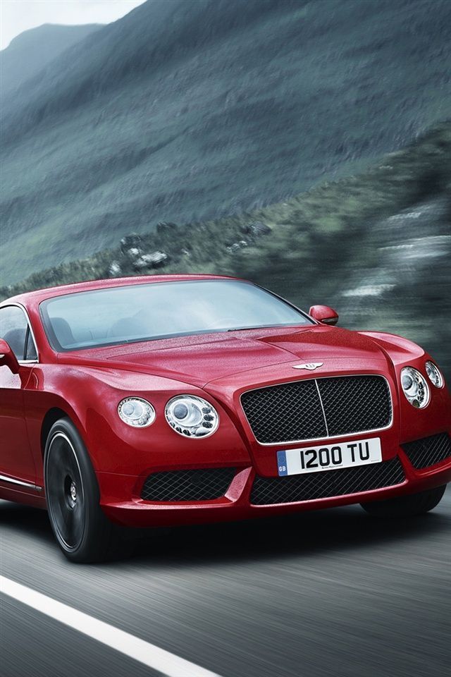 Red Bentley Continental GT V8 car iPhone Wallpaper | 640x960 ...