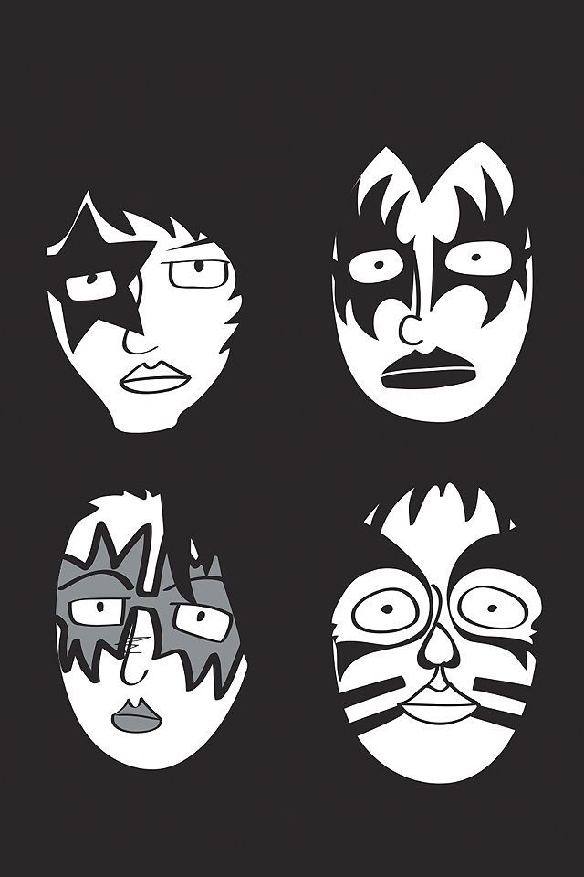 Kiss Rock Band iPhone 4 Wallpaper and iPhone 4S Wallpaper ...
