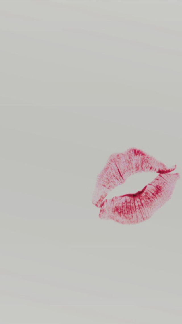Red Lipstick Kiss iPhone 5 Wallpaper 640x1136