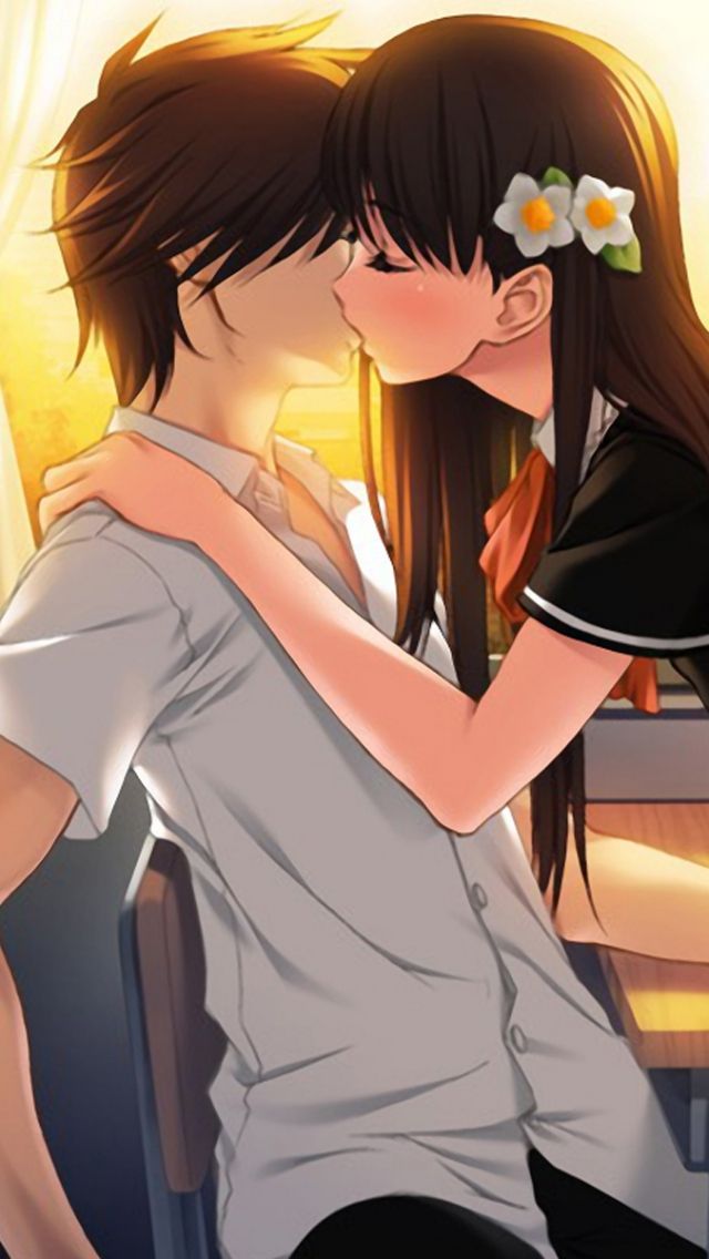 Free Wallpaper Anime Couple Kissing Hd Wallpaper