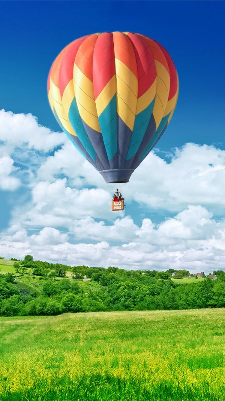Hot Air Balloon-win10 landscape iPhone 6 Wallpaper | HD iPhone 6 ...