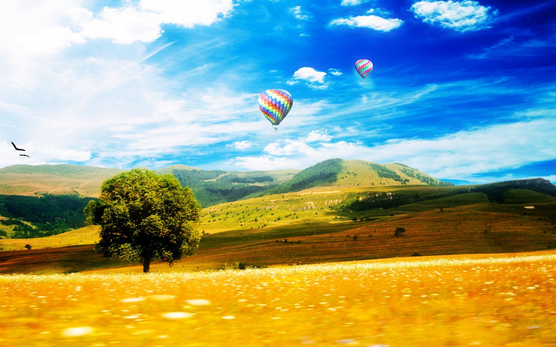 landscape, Sky, Hot Air Balloons Wallpapers HD / Desktop and ...