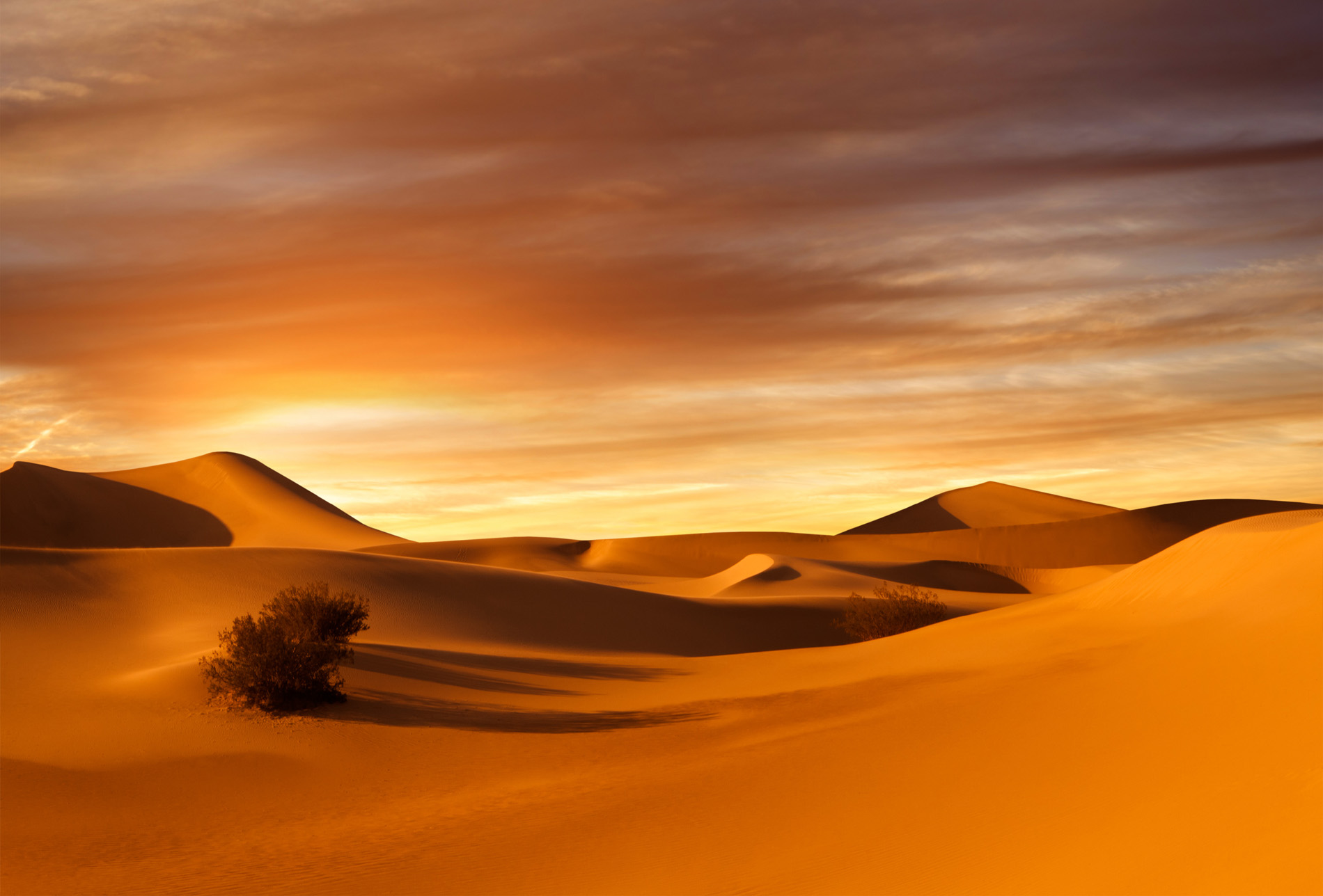 Evening sunset clouds desert scenery 52476 - World Wallpapers ...