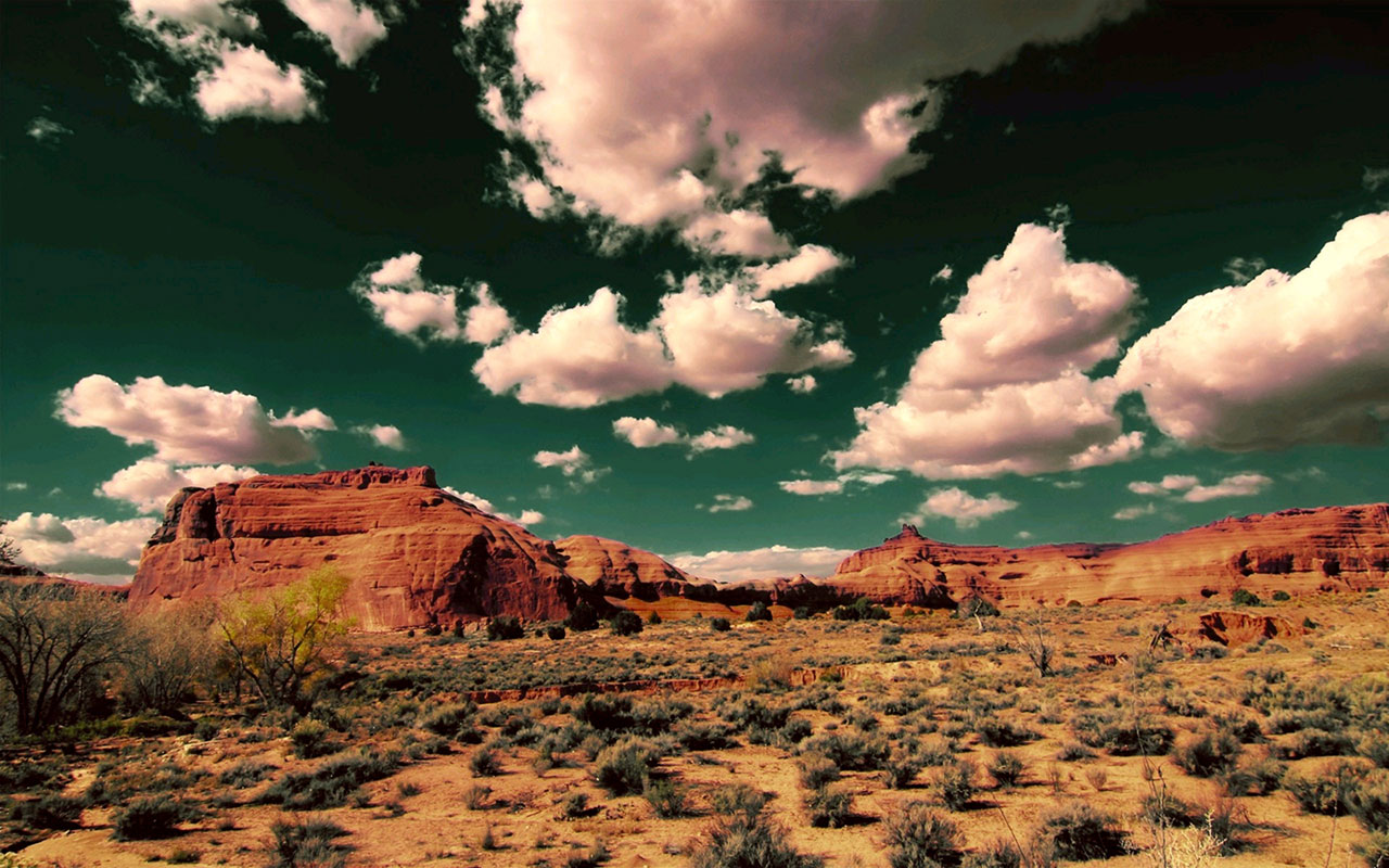 Desolate desert scenery Desktop Wallpaper 7 － Landscape ...