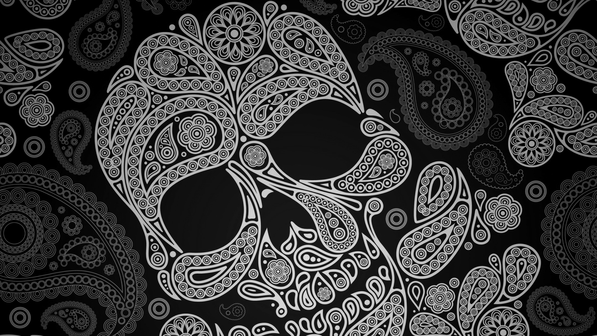 Paisley Skull Nexus 5 Wallpaper (1920x1080)