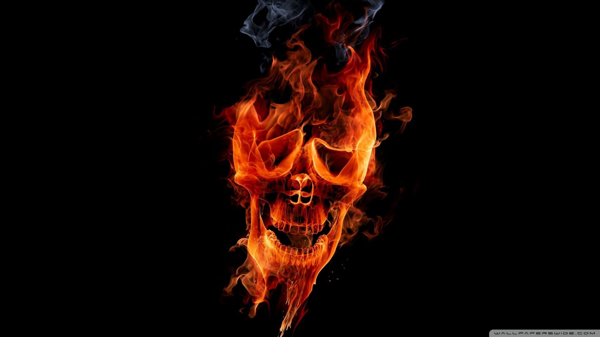 Download Fire Skull Wallpaper 1920x1080 | Wallpoper #447692