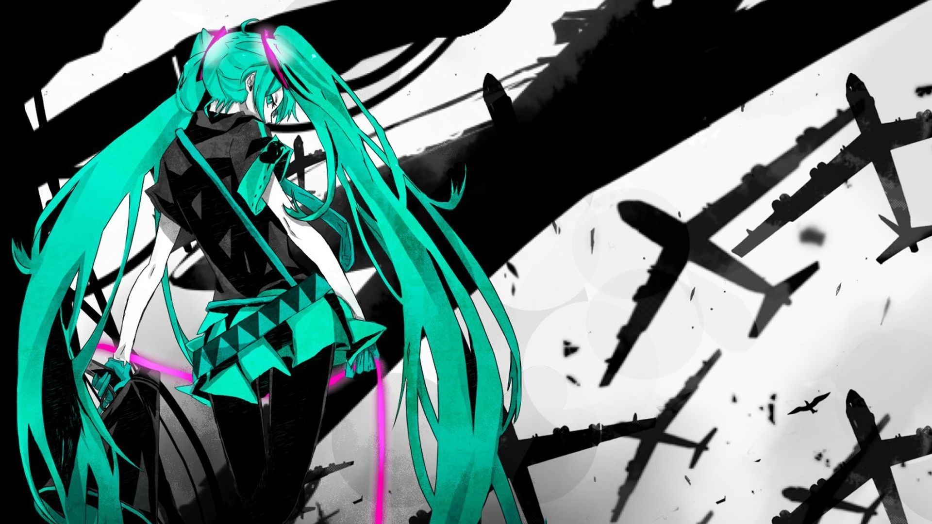 Download wallpaper 1920x1080 anime girl, fight, dark, full hd, hdtv, fhd,  1080p wallpaper, 1920x1080 hd background, 4604