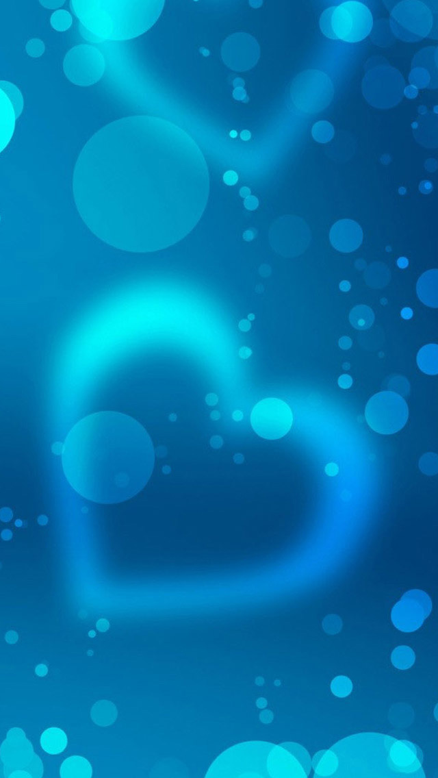 Blue Heart iPhone 5 Wallpaper (640x1136)