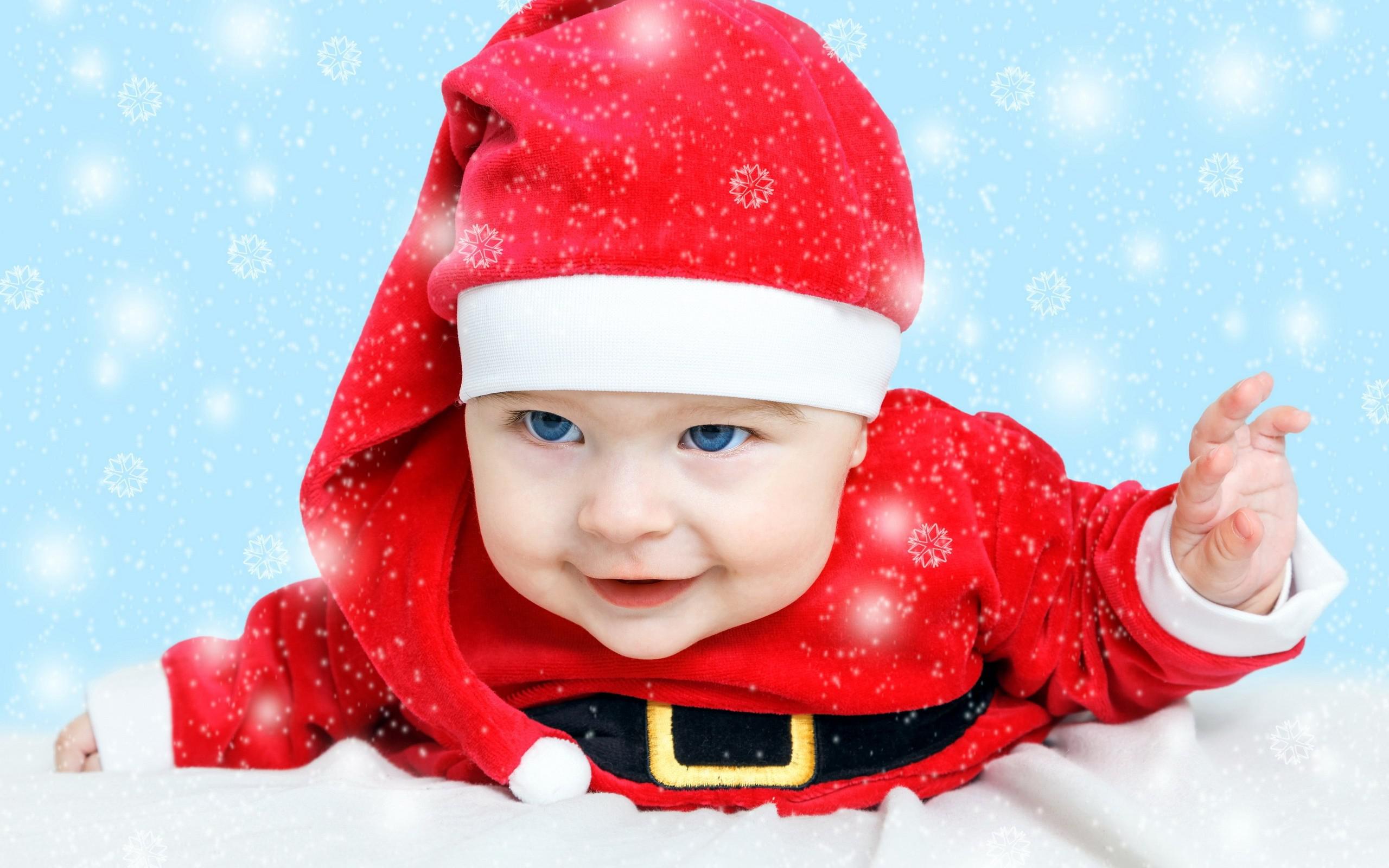 Cute Little Boy Santa HD Wallpaper, get it now