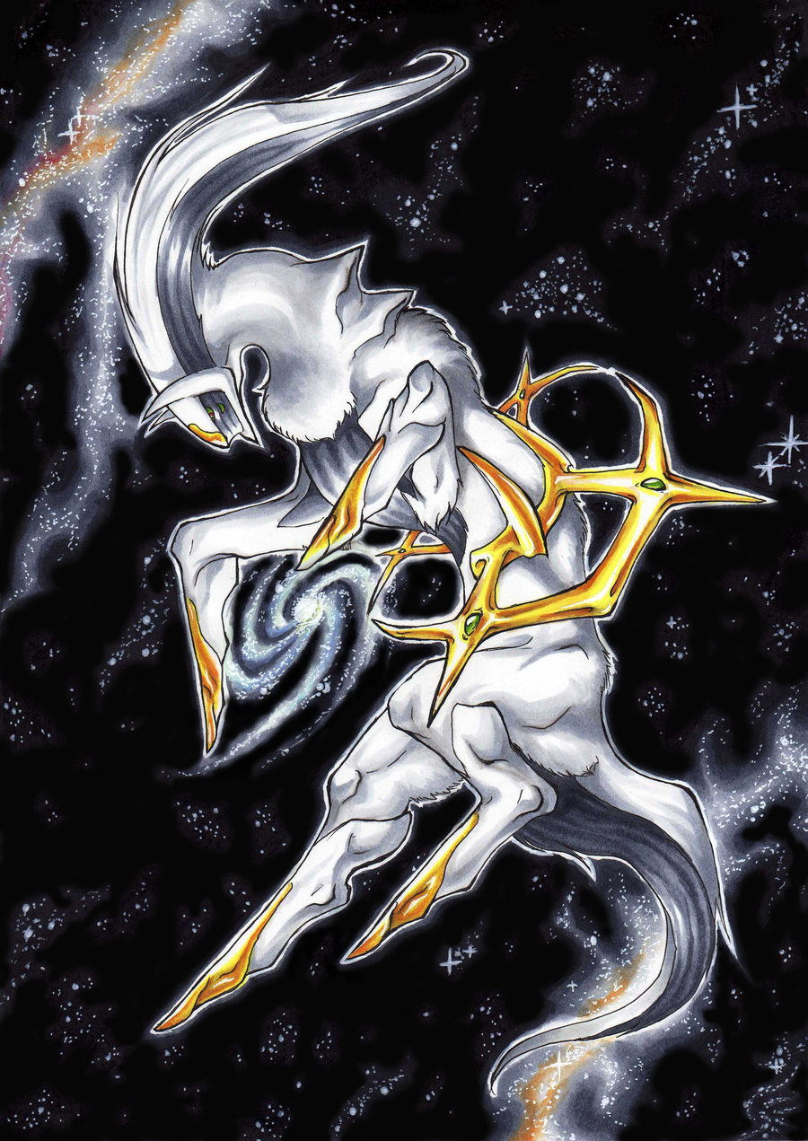 Arceus and the Dragon Trio +Shiny version by DrakyMadBoi on DeviantArt