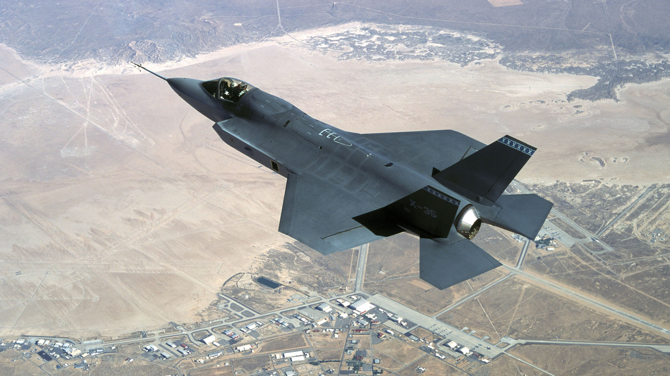 1366x768 earth, fighter, speed, flight, f-35 Wallpapers and ...